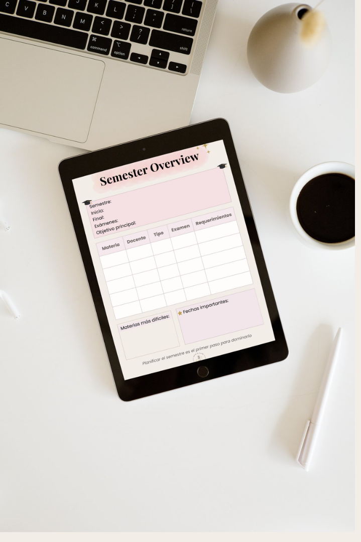 Glow Study Planner | Planner digital para estudiantes